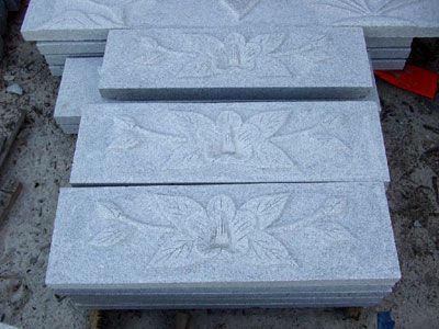 3단 사각둘레석 전면,측면 양각